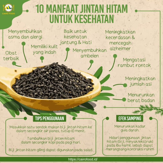 10 Manfaat Jintan Hitam Untuk Kesehatan - Cairo Food