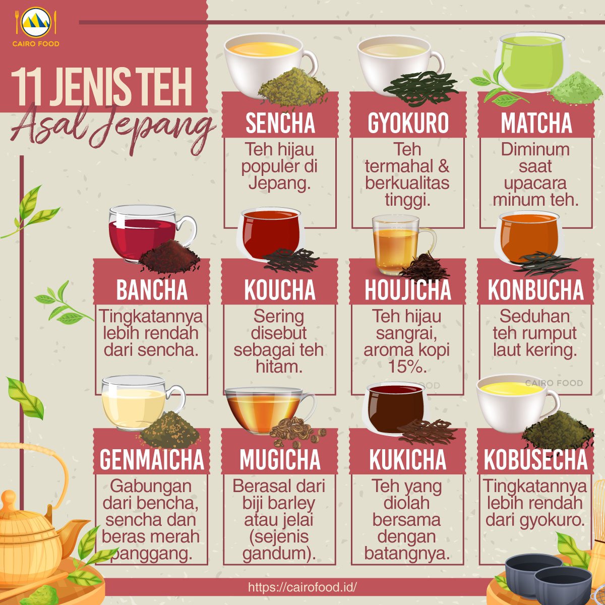 11 jenis teh asal jepang yang baik untuk kesehatan