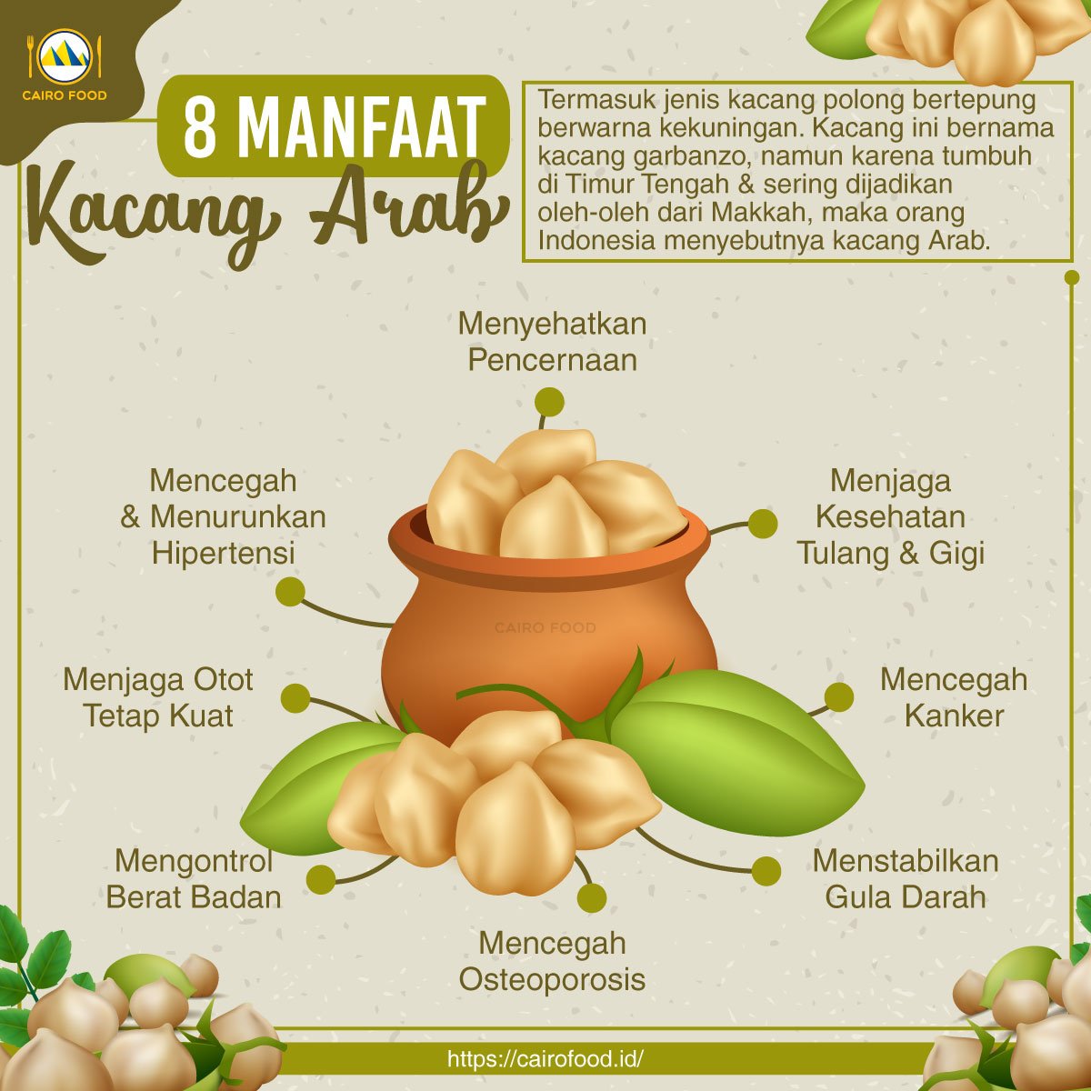 8 manfaat kacang arab nutrisi sehat tubuhmu