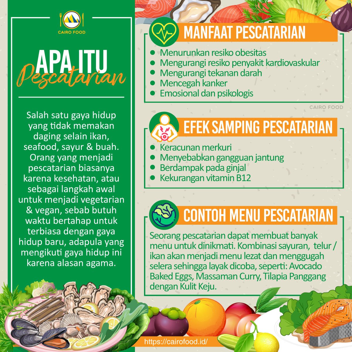 apa itu pescatarian manfaat contoh menu serta bahayanya