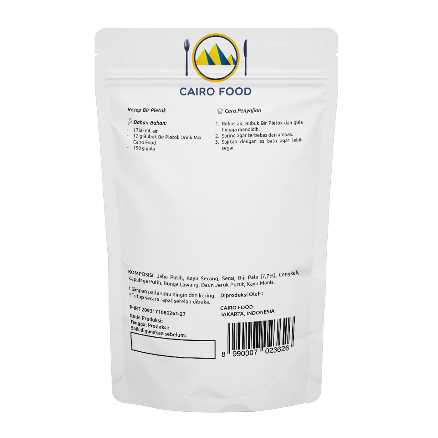 bubuk bir pletok 100g belakang