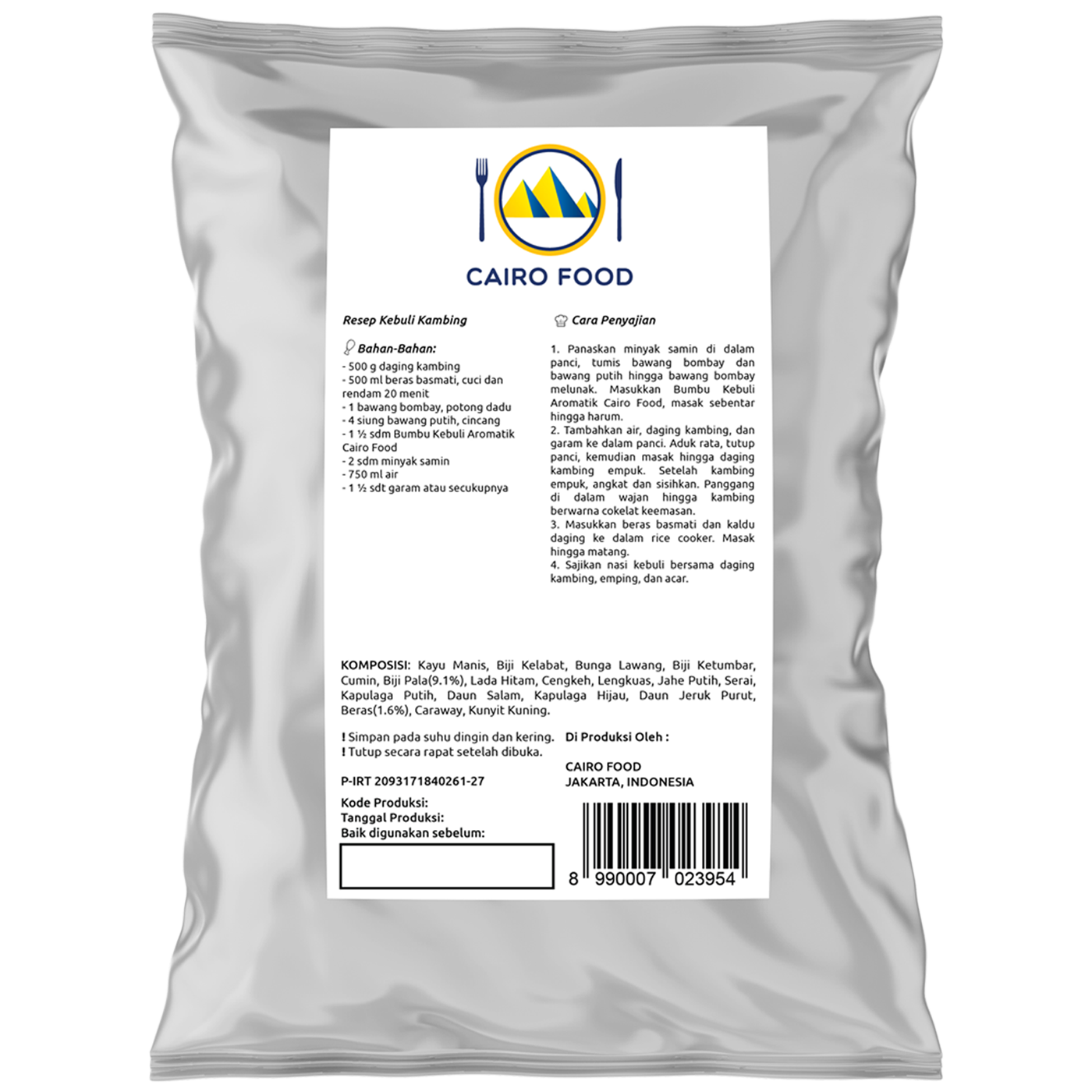 bumbu aromatic kebuli seasoning cairo food 1kg belakang