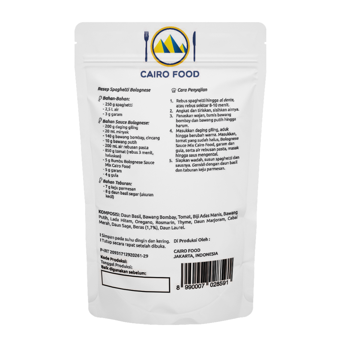 Bolognese Sauce Mix (Bumbu Saus Bolognese)