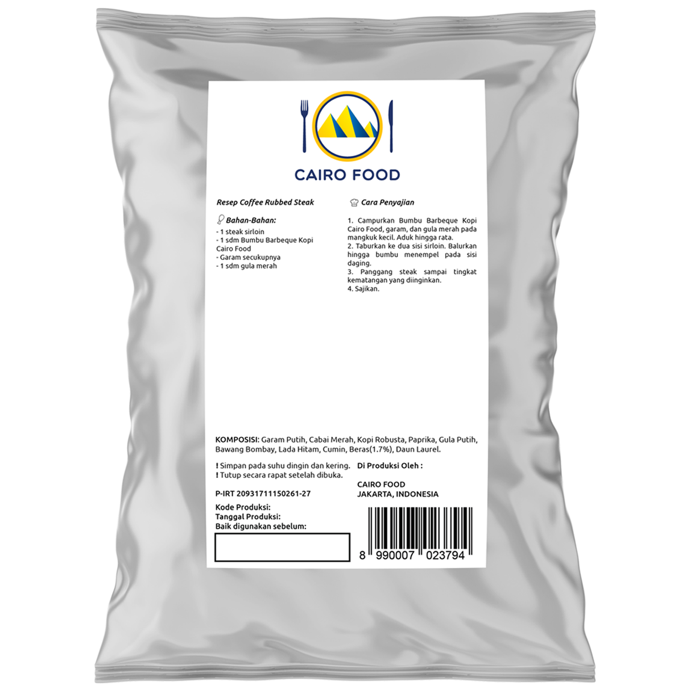 Coffee Rub Spices Mix For Barbeque (Bumbu Barbeque Kopi)