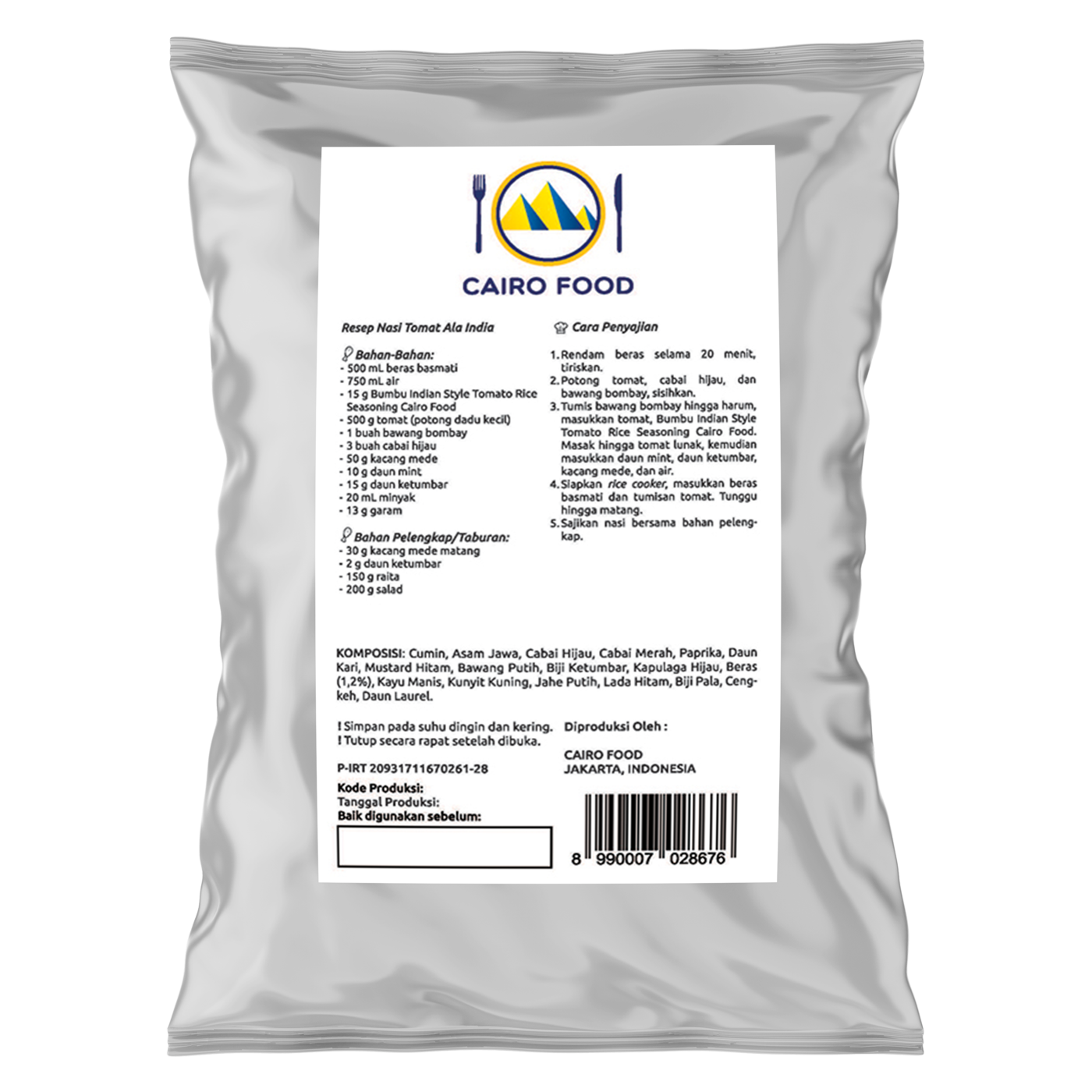 Indian Style Tomato Rice Seasoning (Bumbu Nasi Tomat Ala India)