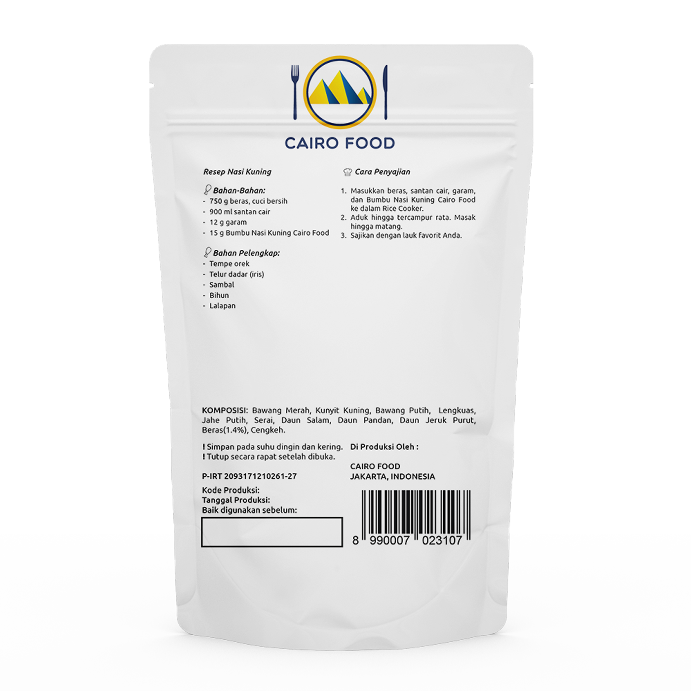 Indonesian Yellow Rice Seasoning (Bumbu Nasi Kuning)