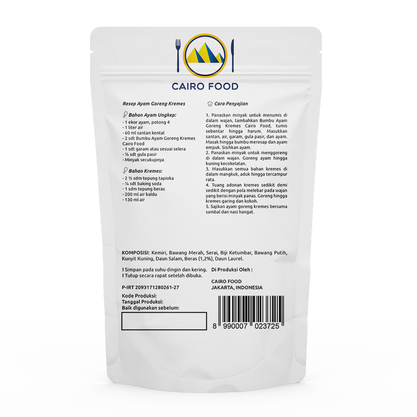 Kremes Fried Chicken Seasoning (Bumbu Ayam Goreng Kremes)