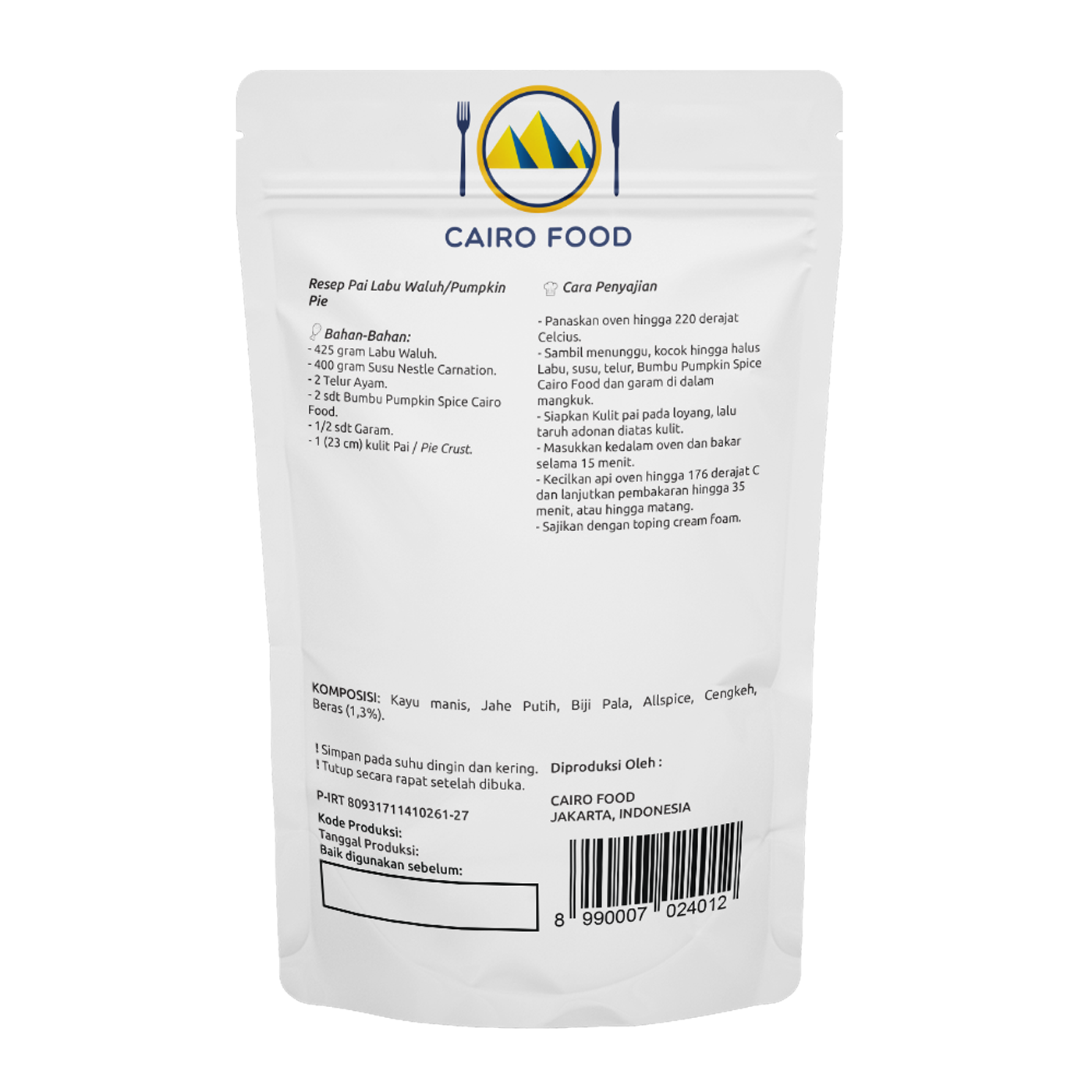 Pumpkin Spice (Bumbu Pumpkin Spice) Cairo Food