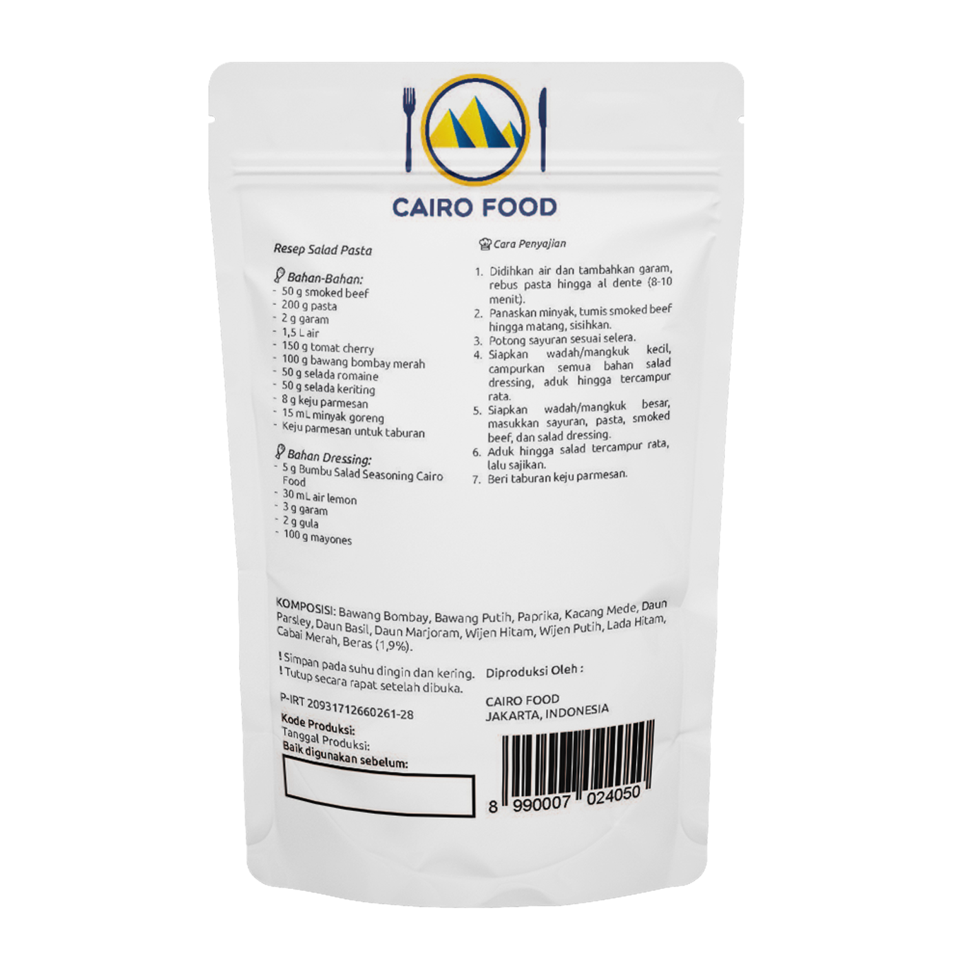 bumbu salad seasoning cairo food 100g belakang 1