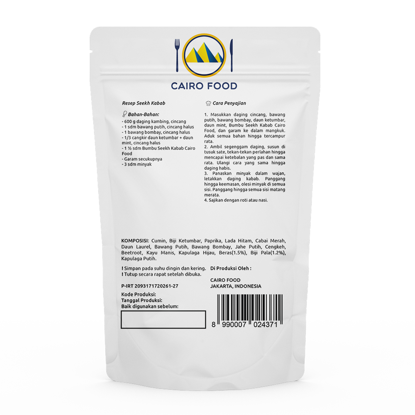 Seekh Kabab Seasoning (Bumbu Seekh Kabab)