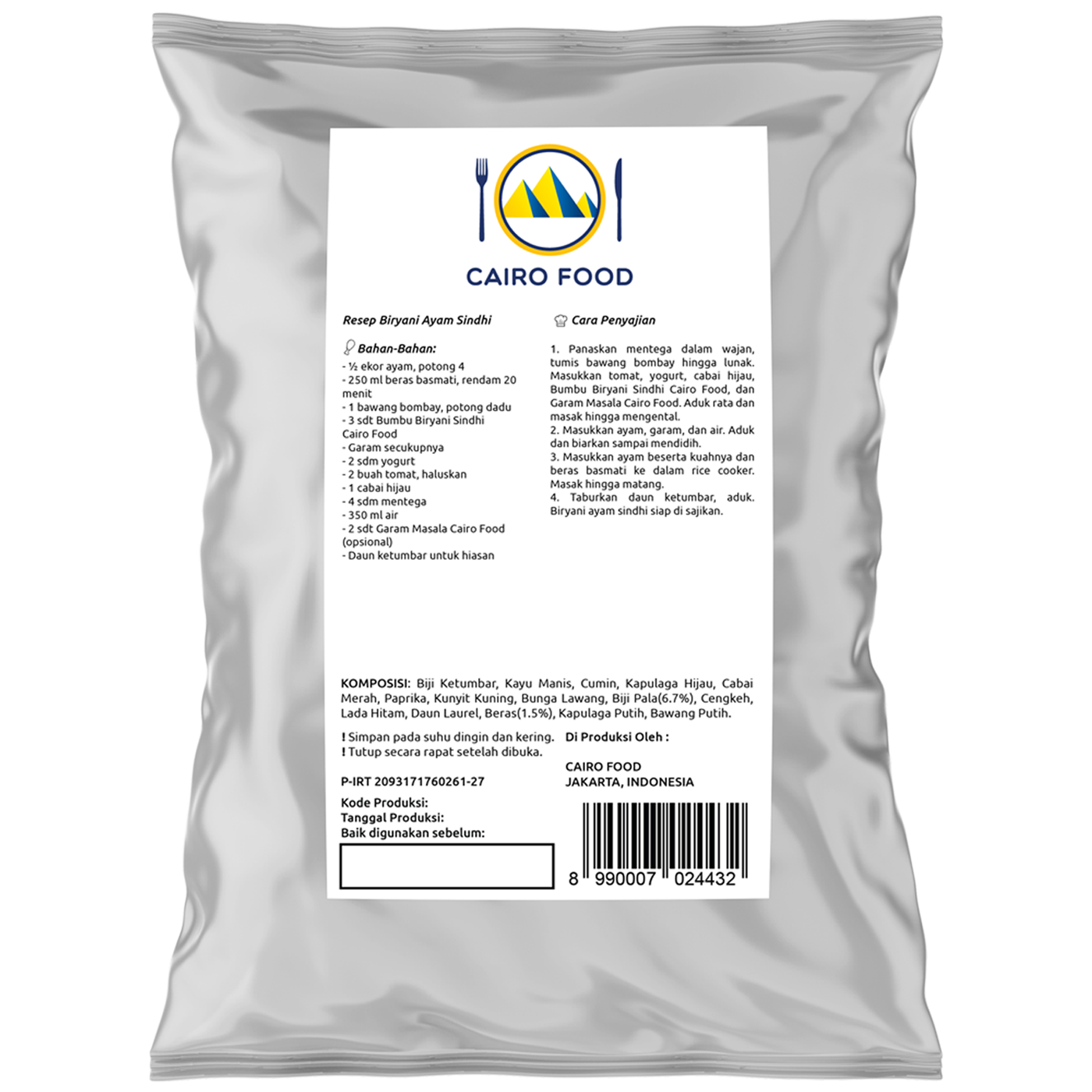 bumbu sindhi biryani seasoning cairo food 1kg belakang