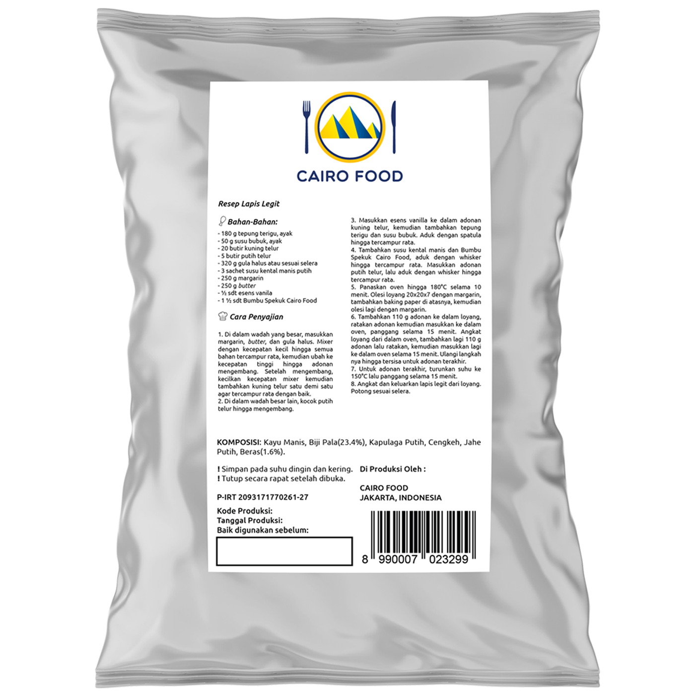 bumbu spekuk spices mix cairo food 1kg belakang