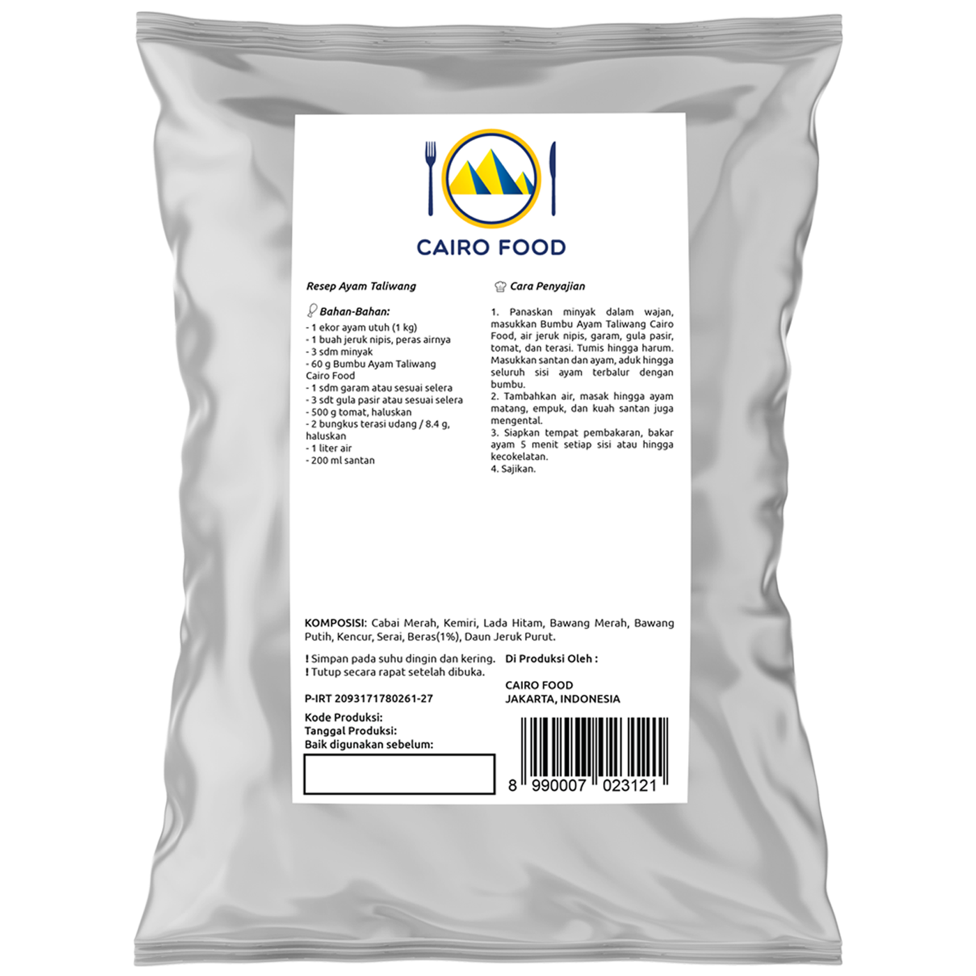 Taliwang Chicken Seasoning (Bumbu Ayam Taliwang)