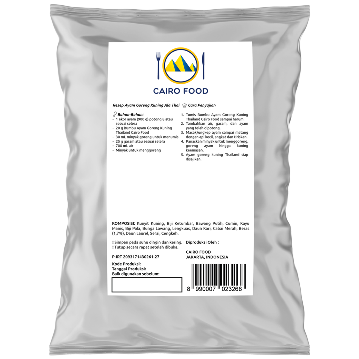 Thai Yellow Fried Chicken Seasoning (Bumbu Ayam Goreng Kuning Thailand)