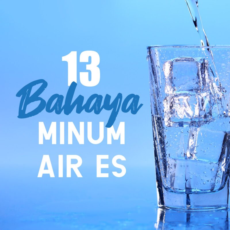 infografis 13 bahaya minum air es
