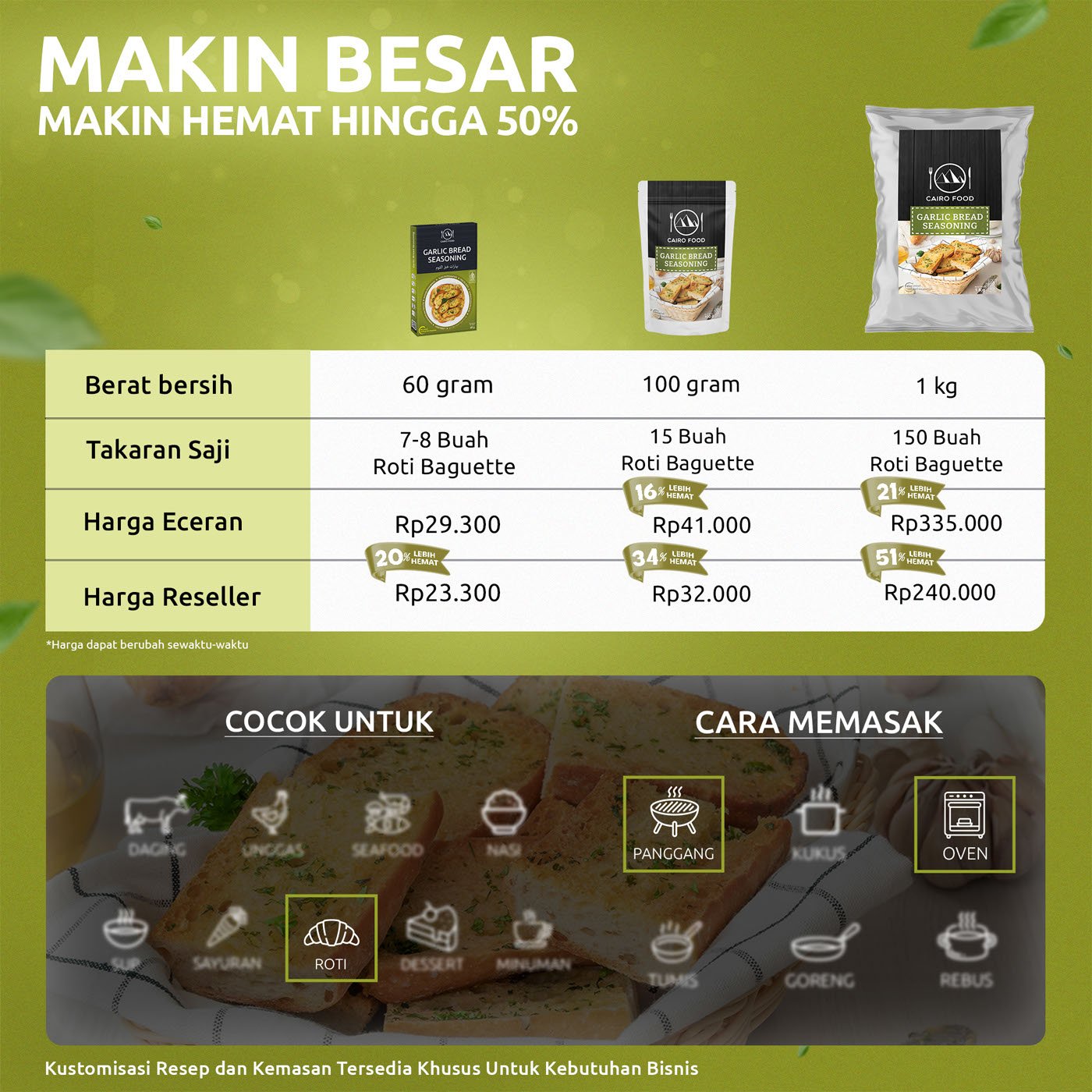 Garlic Bread Seasoning (Bumbu Roti Bawang Putih)