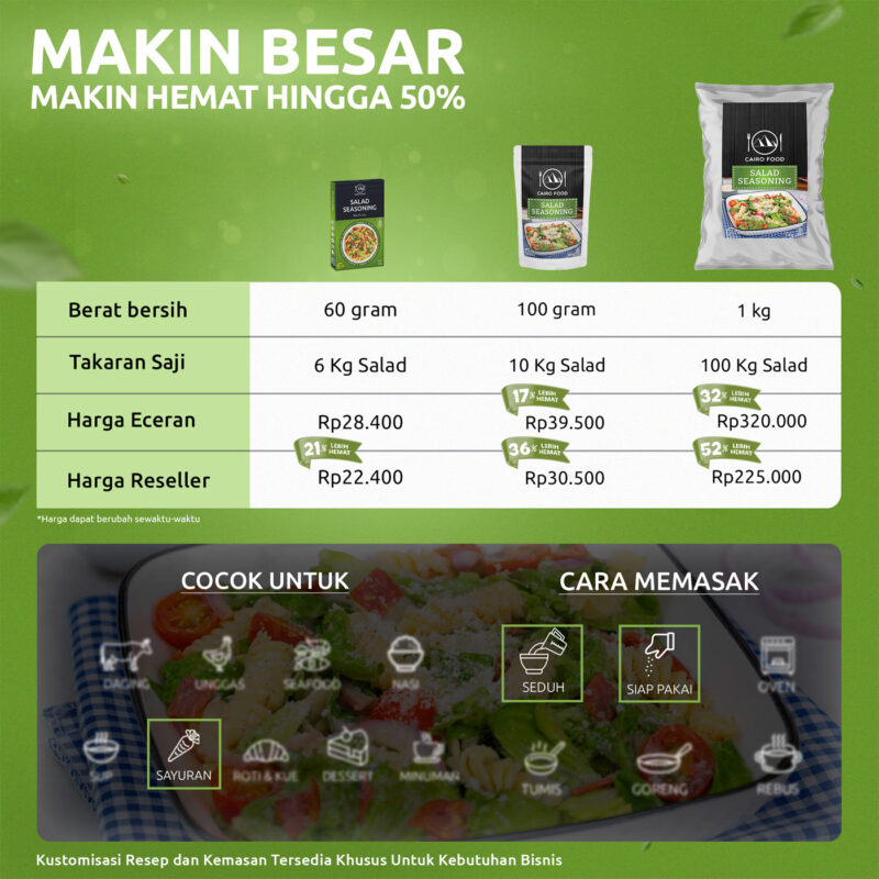 EBC Komparasi Packaging Salad Seasoning Cairo Food