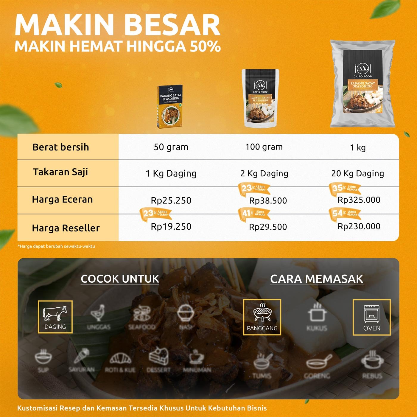 Padang Satay Seasoning (Bumbu Sate Padang)