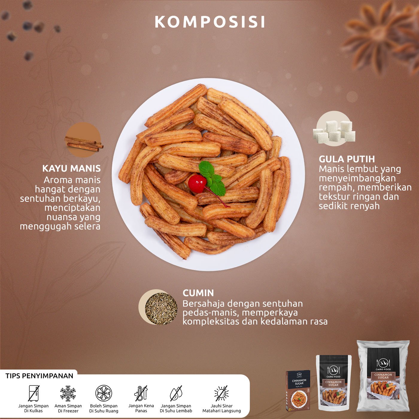 Cinnamon Sugar (Gula dengan Kayu Manis)