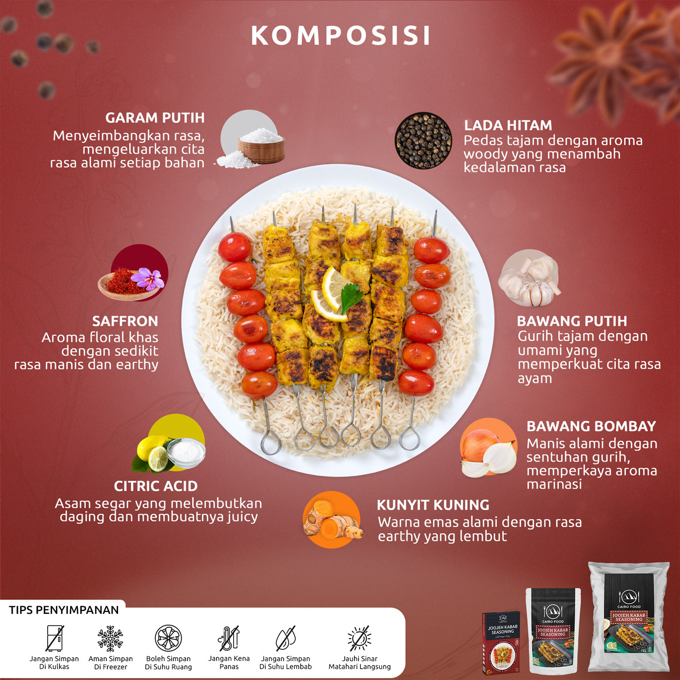 Joojeh Kabab Seasoning (Bumbu Joojeh Kabab)