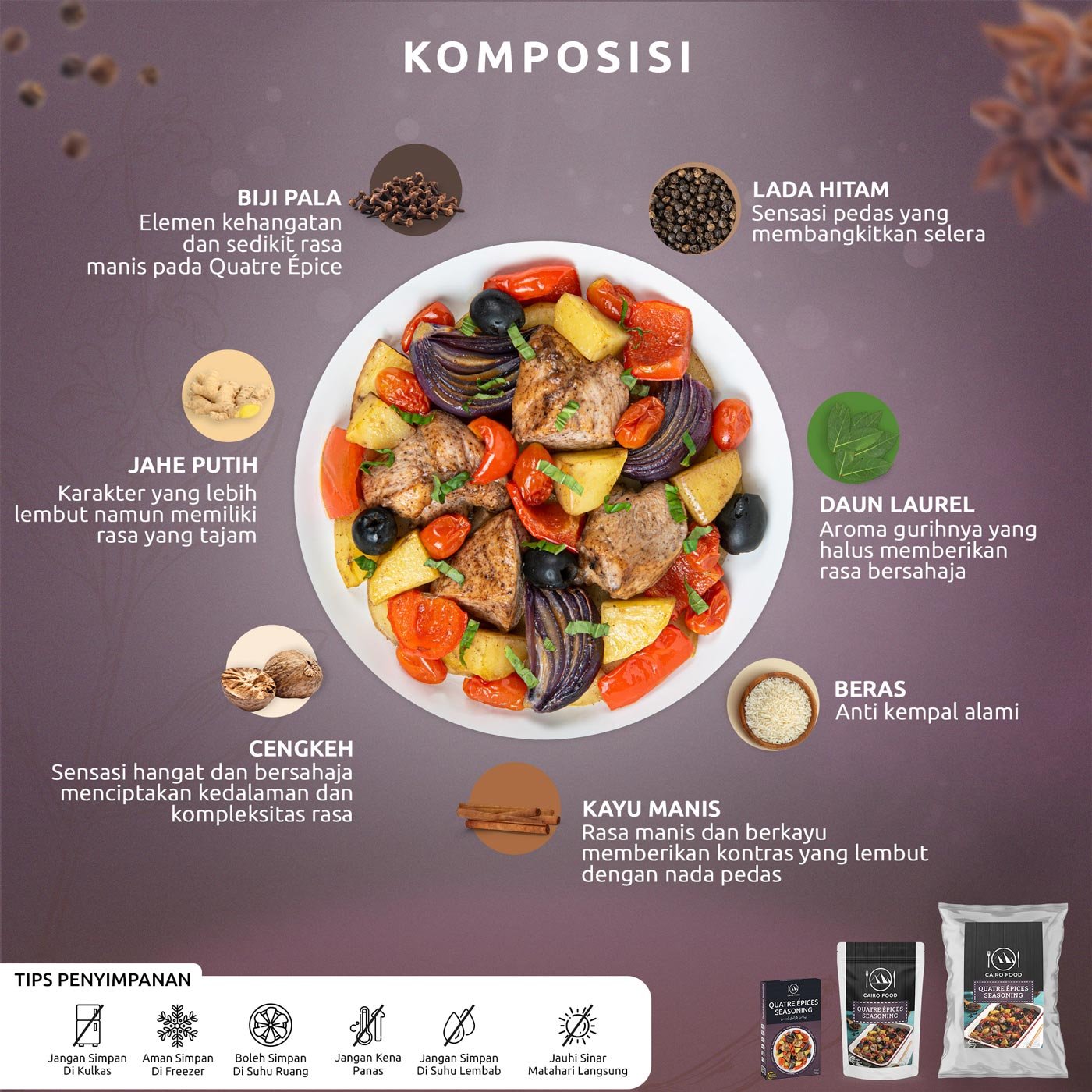 ebc komposisi quatre epices