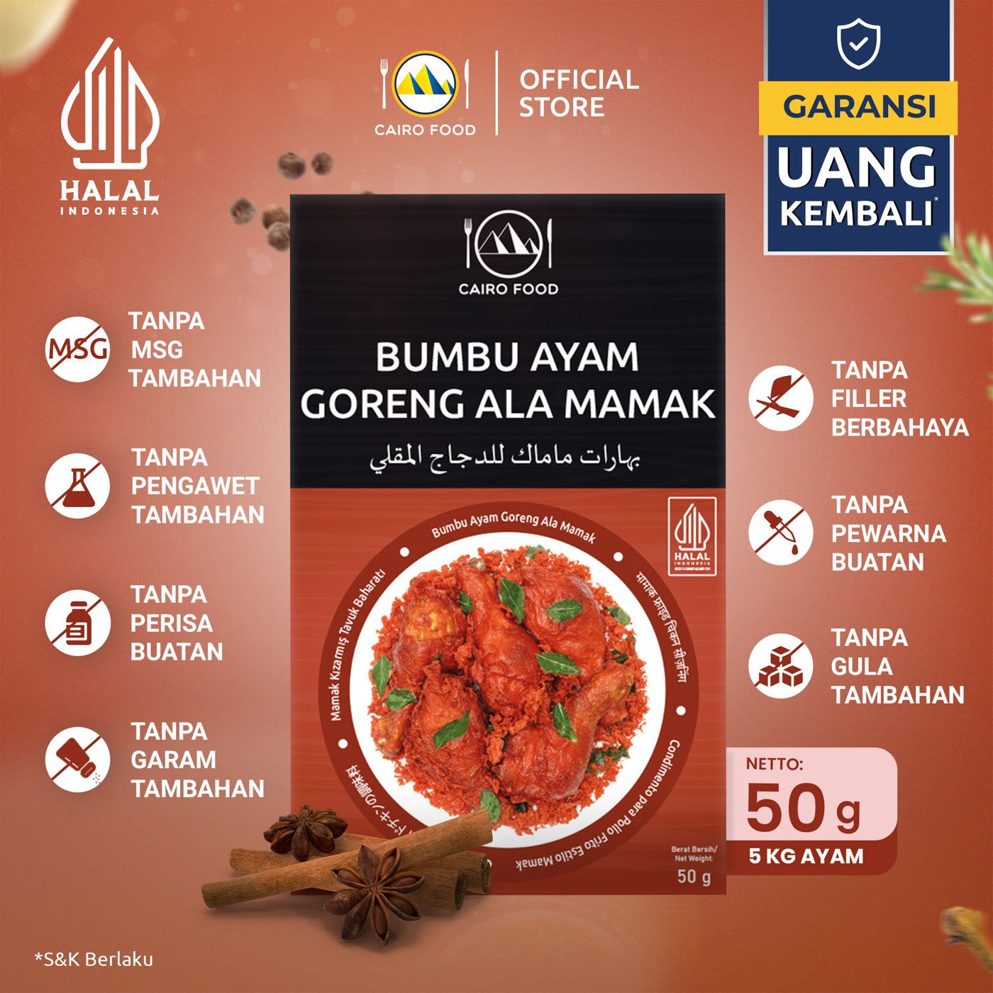 Mamak Fried Chicken Seasoning (Bumbu Ayam Goreng ala Mamak)