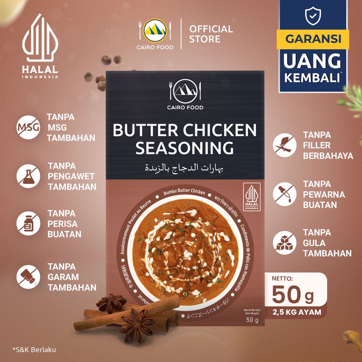 Butter Chicken Spice Mix (Bumbu Butter Chicken)