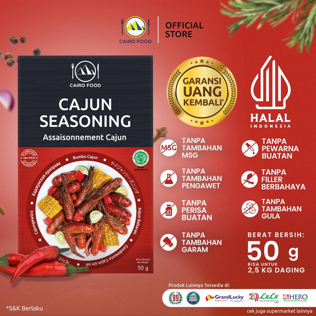Cajun Seasoning Non Salt (Bumbu Cajun Tanpa Garam)