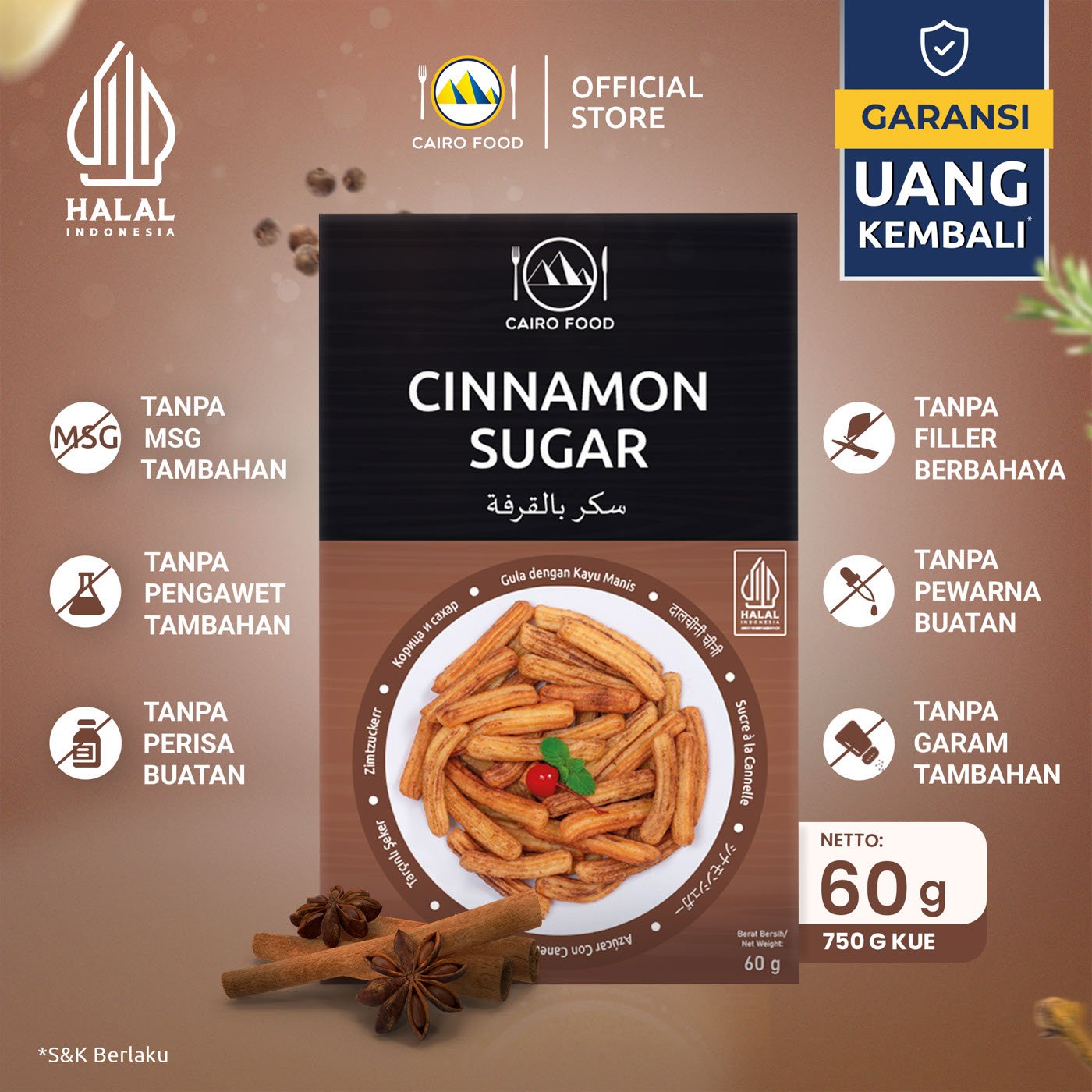 Cinnamon Sugar (Gula dengan Kayu Manis)