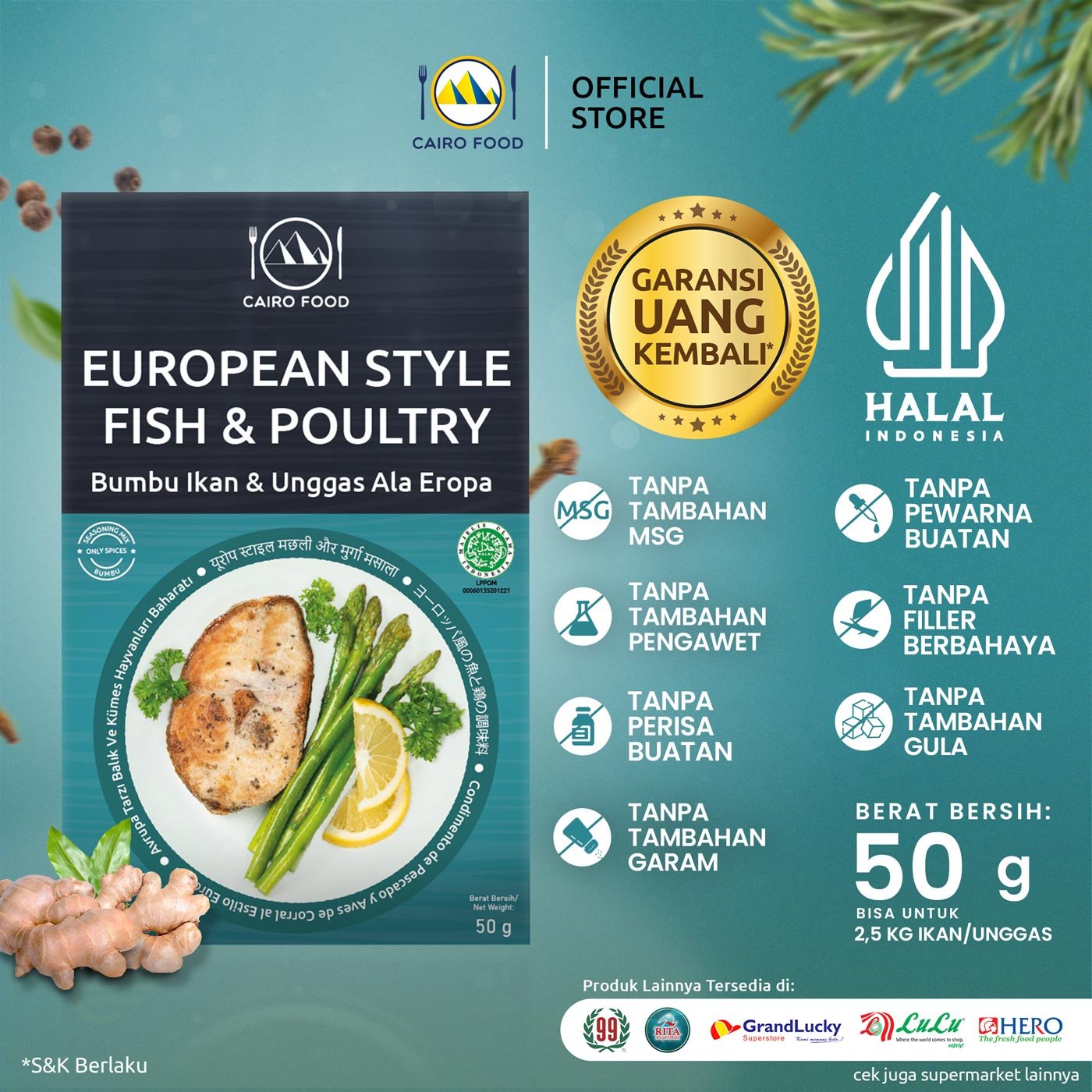 Europe Style Fish & Poultry Seasoning (Bumbu Ikan & Unggas Ala Eropa)