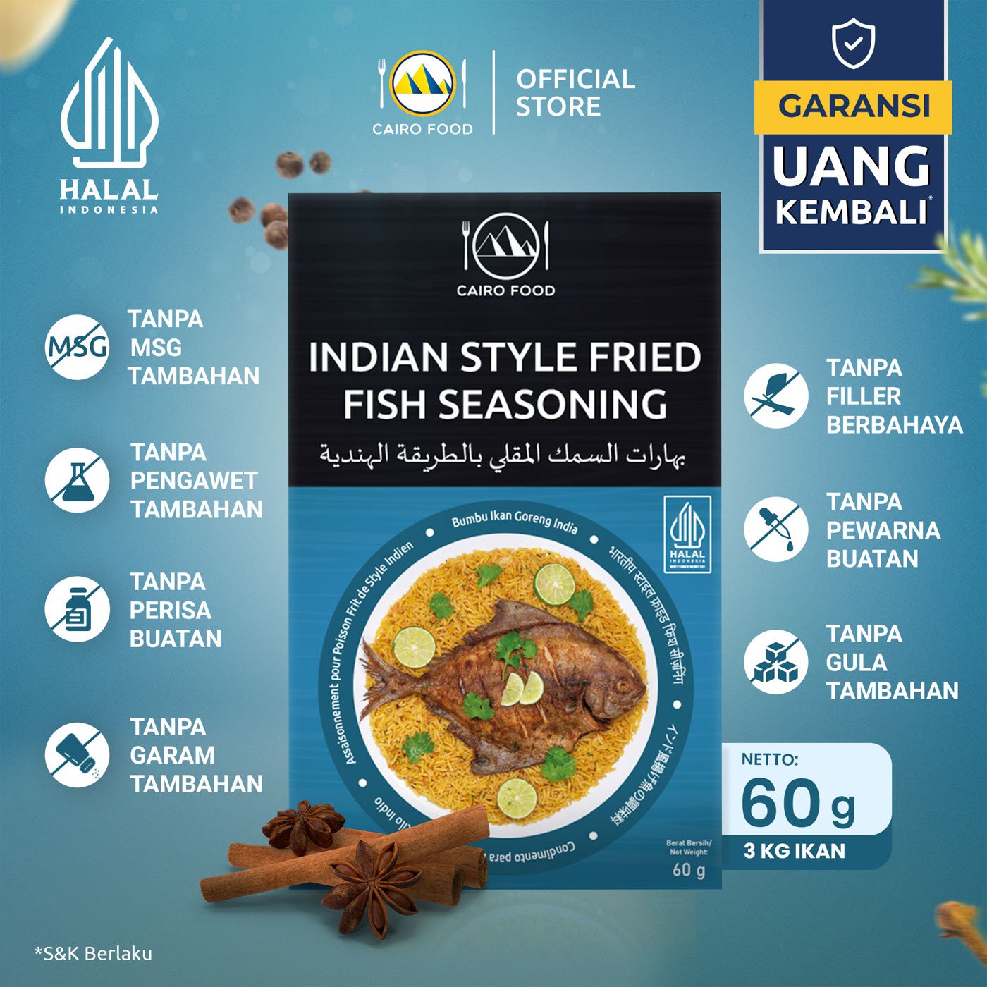 Indian Style Fried Fish Seasoning (Bumbu Ikan Goreng India)