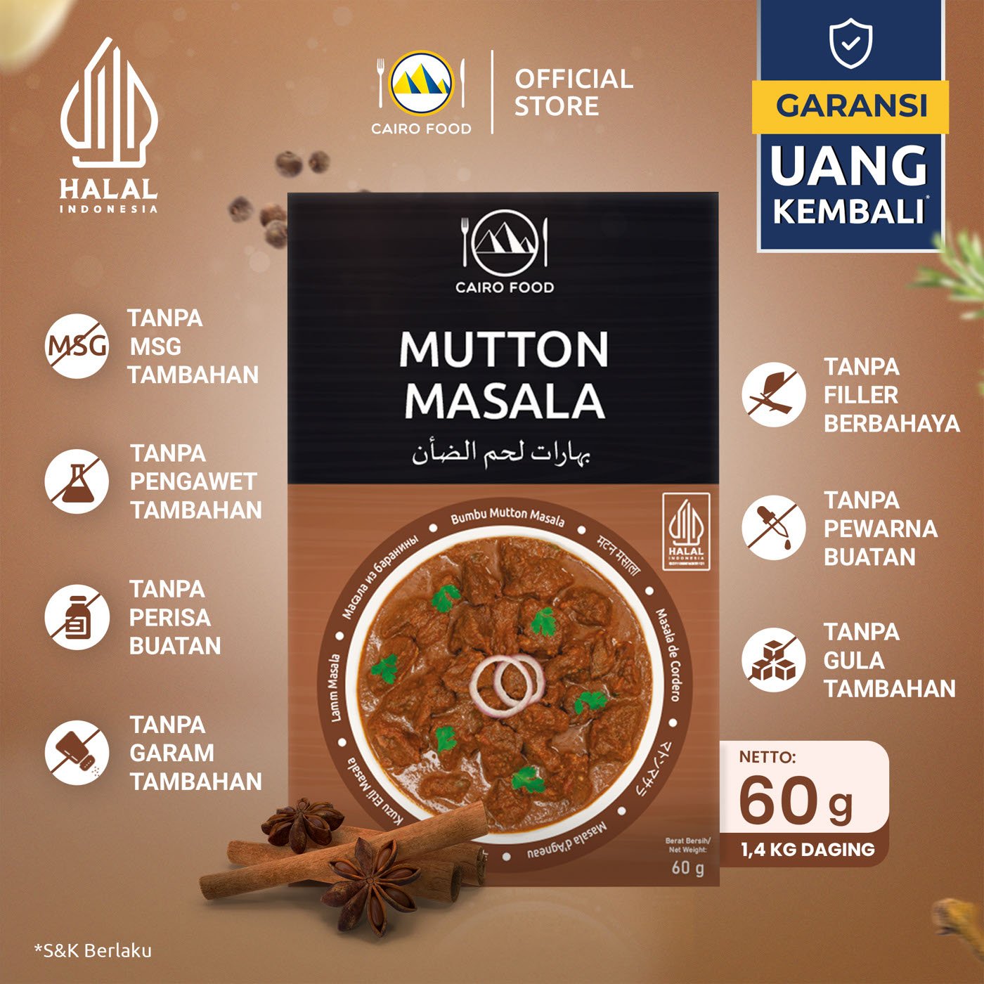 Mutton Masala (Bumbu Mutton Masala)