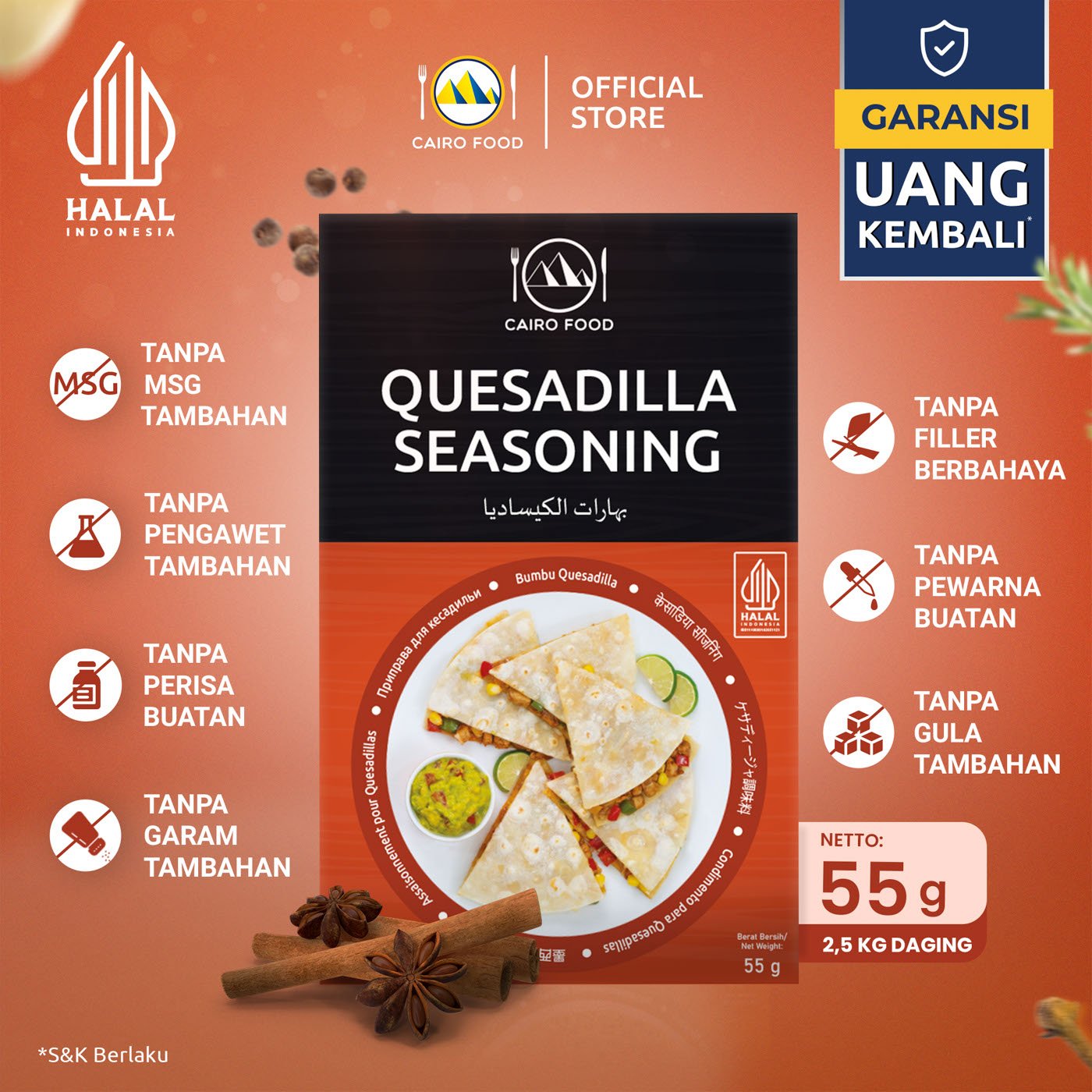 Quesadilla Seasoning (Bumbu Quesadilla)