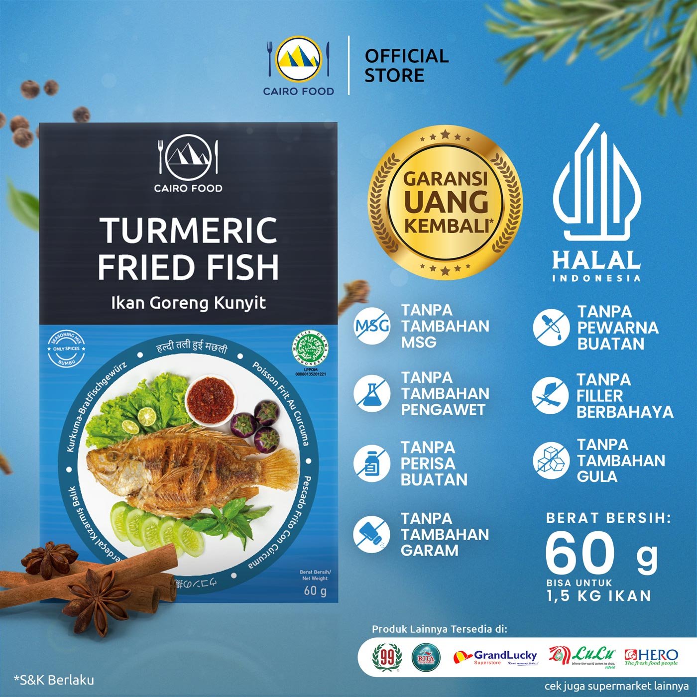 Turmeric Fried Fish Seasoning (Bumbu Ikan Goreng Kunyit)