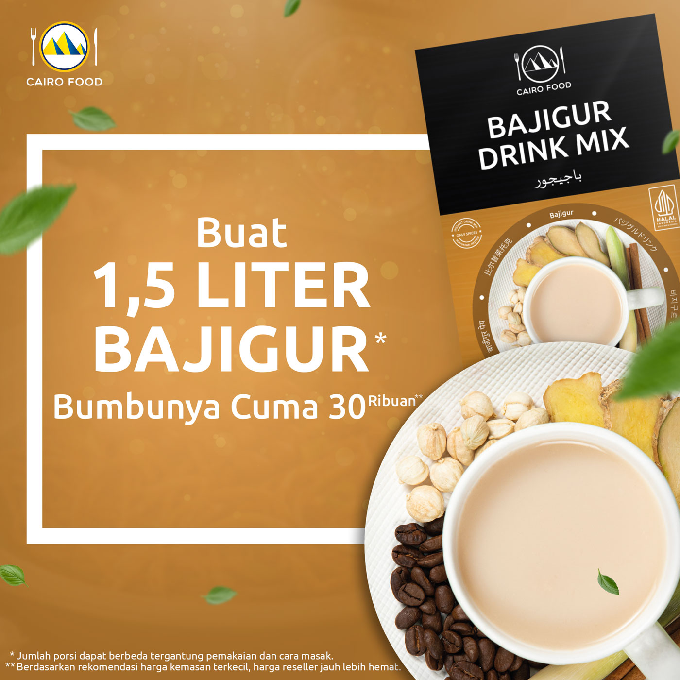 EBC Porsi dan Harga Bajigur Cairo Food