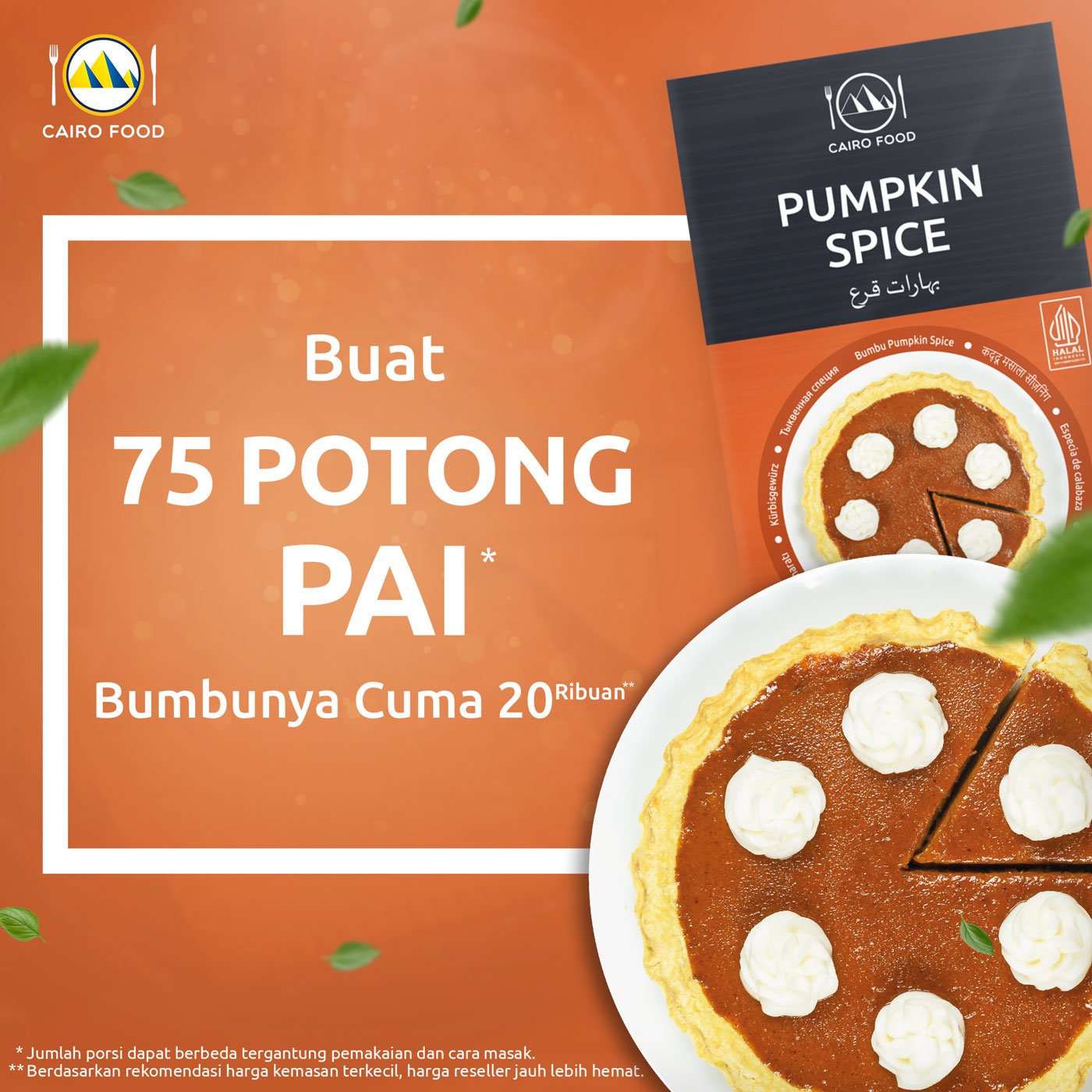 EBC Porsi dan Harga Pumpkin Spice Cairo Food