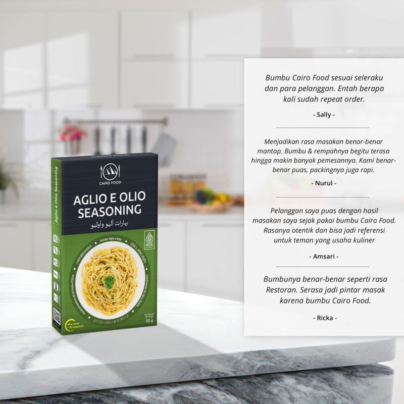 EBC KomposisiAglio e Olio Seasoning (Bumbu Aglio e Olio) Aglio e Olio Cairo Food