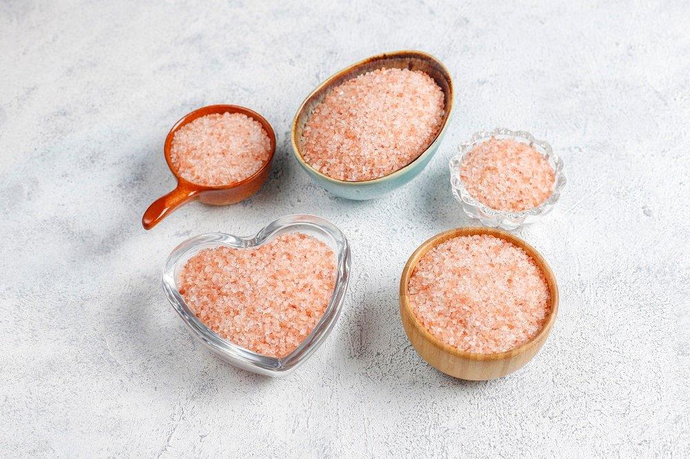 himalayan pink salt top view 1