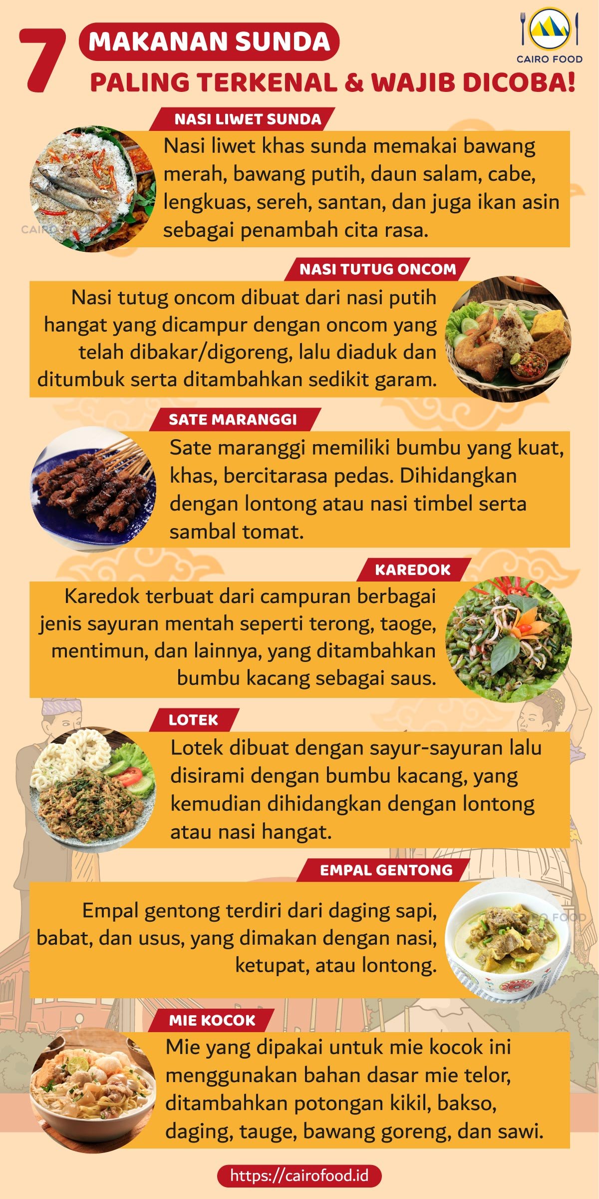 Infografis Makanan Sunda Paling Terkenal