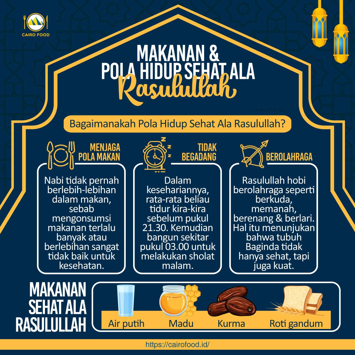 makanan dan pola hidup sehat ala rasulullah